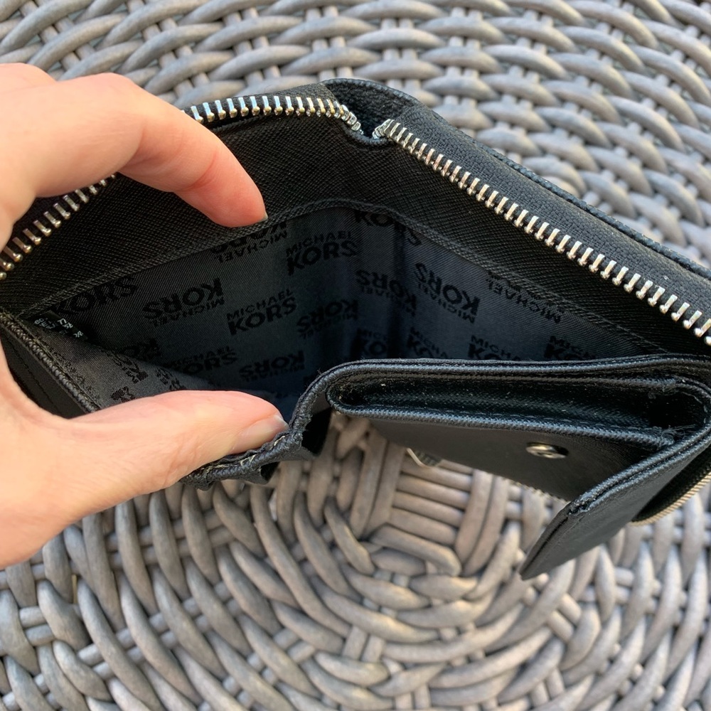 SOLD Michael Kors Square Wallet Black - Picture 5 of 8